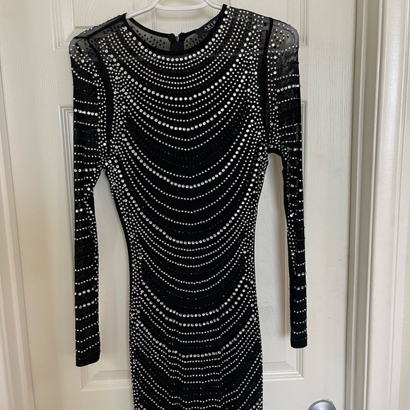 MOVING SALE MAKE OFFER Akira Rhinestone Gown - Picture 2 of 5